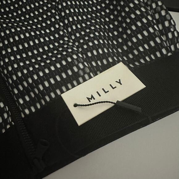 NEW Milly Women's Black White Mini Polka Dot Patterned Pencil Skirt Size 6 - Picture 9 of 11